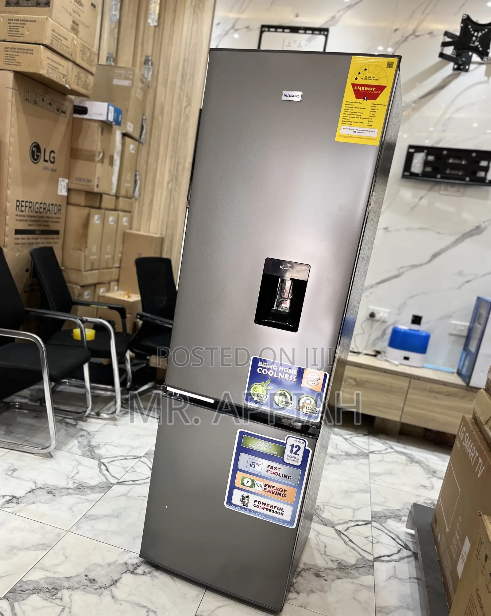 Super Classic Nasco Nasd2-36fl Bottom Mount Freezer Fridge(260L).