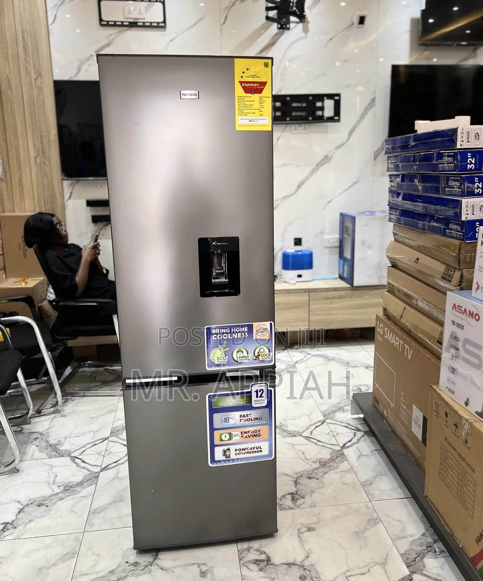 Super Classic Nasco Nasd2-36fl Bottom Mount Freezer Fridge(260L).