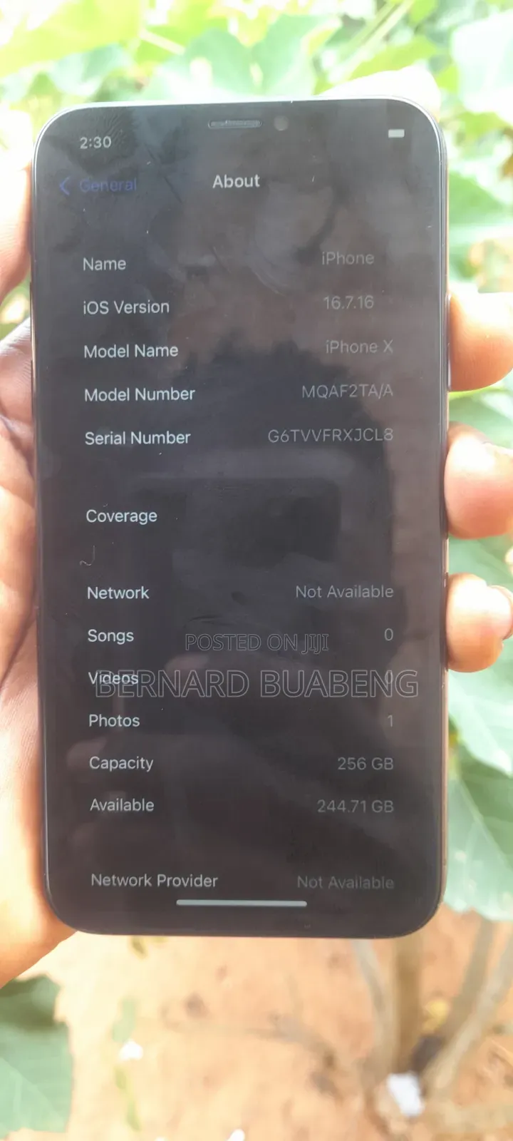 Apple iPhone X 256 GB Black