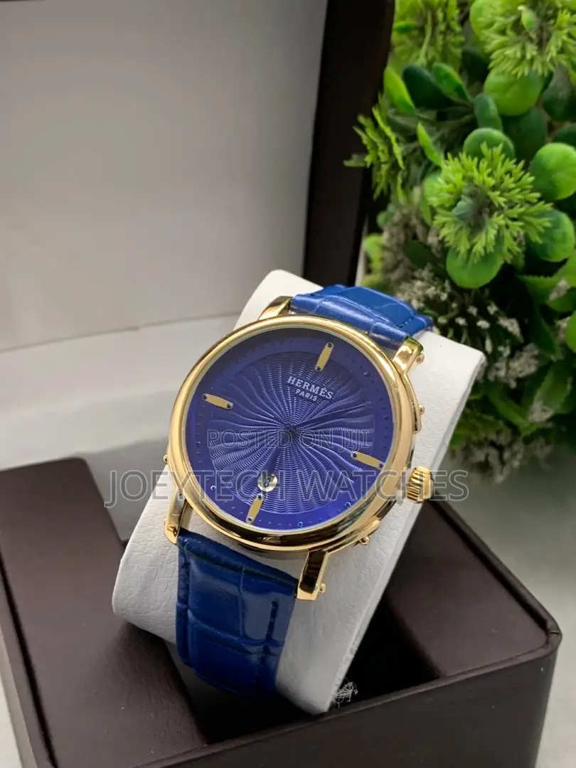 Hermes Analog Leather Watch