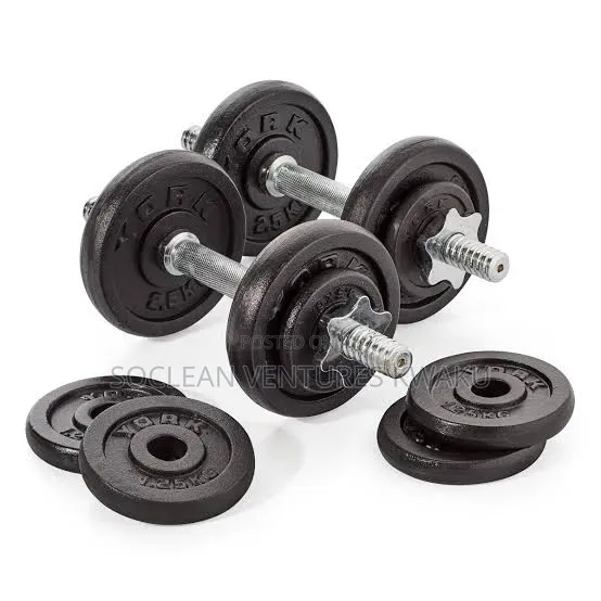 20kg Adjustable York Fitness Dumbells Set