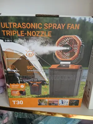 Rechargeable Mist Fan With Light and USB Port