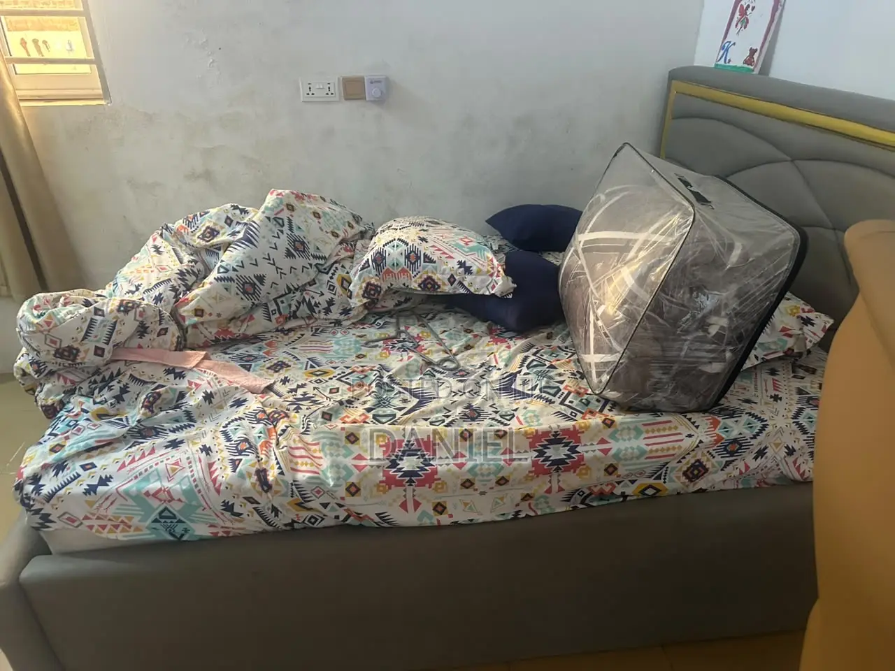 Queen Size Bed Stand and Mattress for Sale