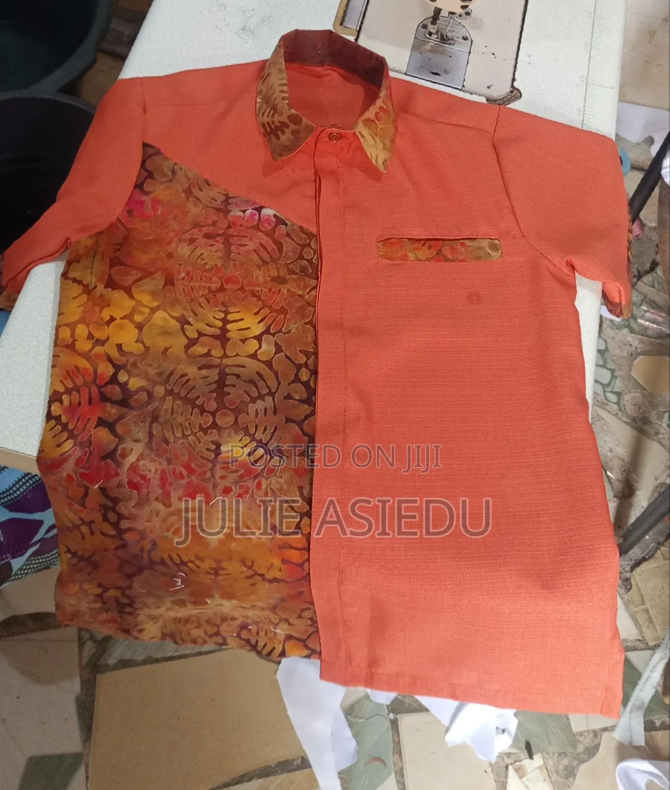 African Print Men's Shirt