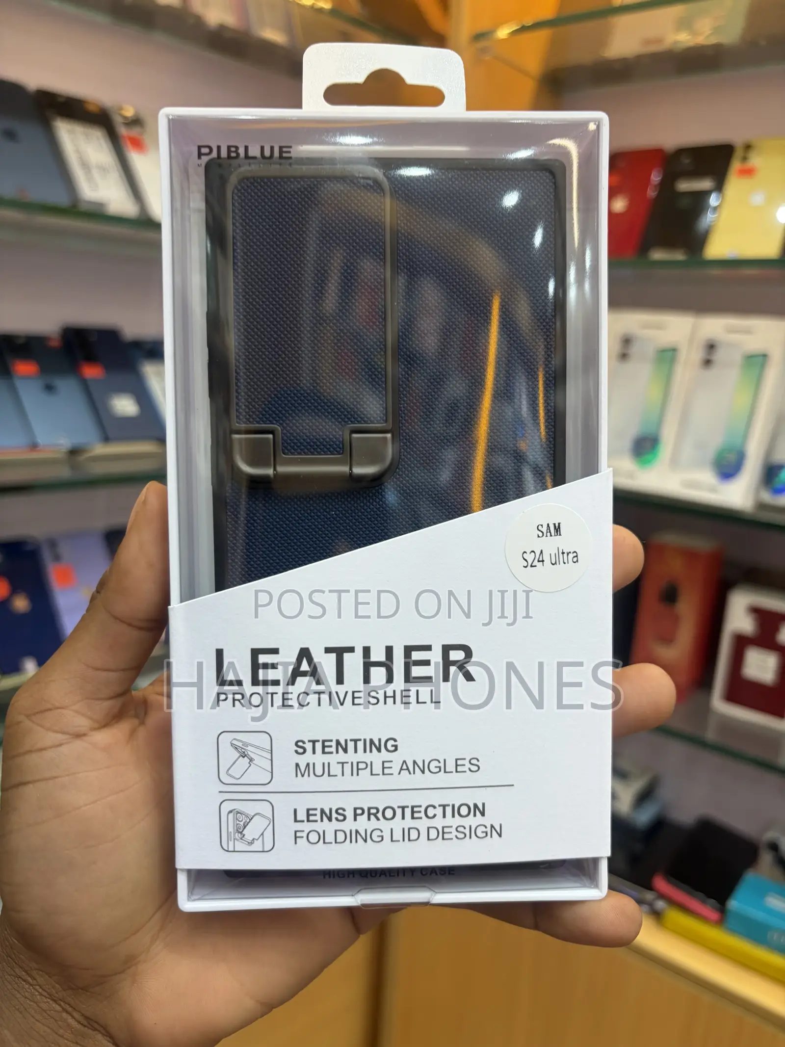 Blue Leather S24Ultra Case