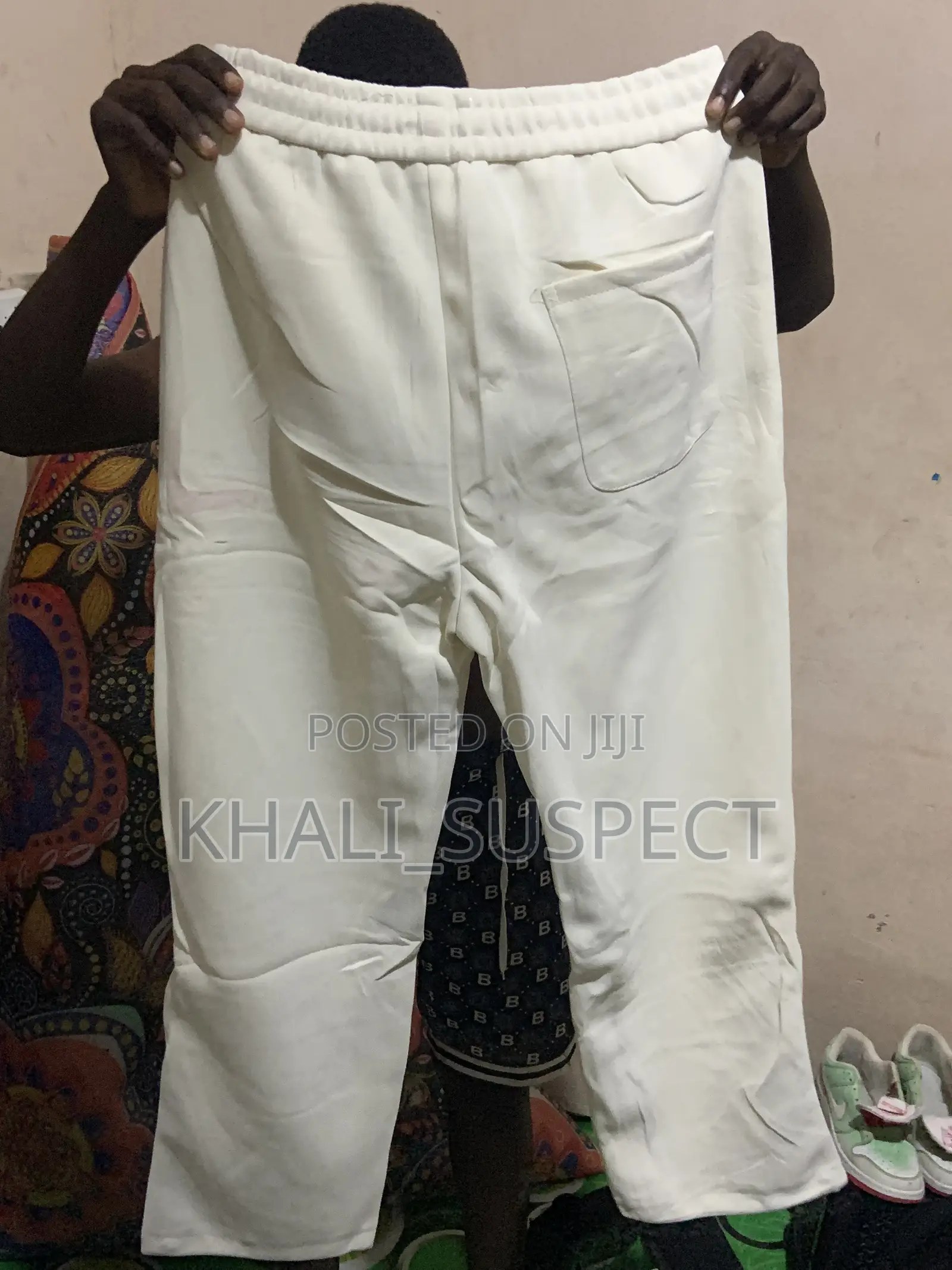 HB CHEIF Off-White Streetwear Joggers With Red/Black Graphics (NWT)
