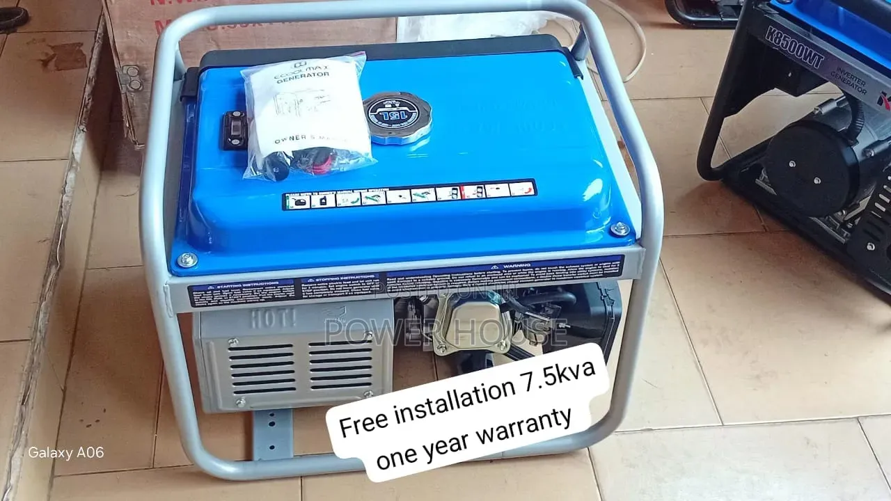 ECOOLMAX 8500W Portable Petrol Generator – High Performance 7.5kva