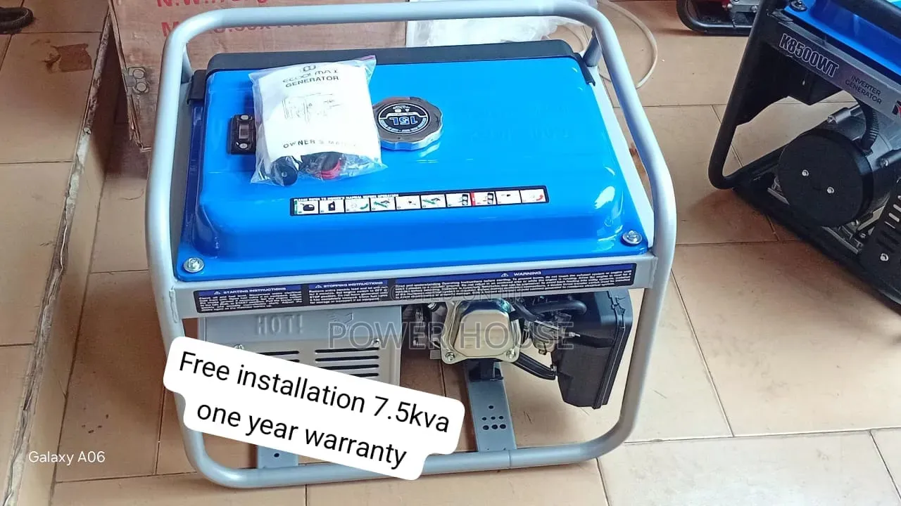 ECOOLMAX 8500W Portable Petrol Generator – High Performance 7.5kva