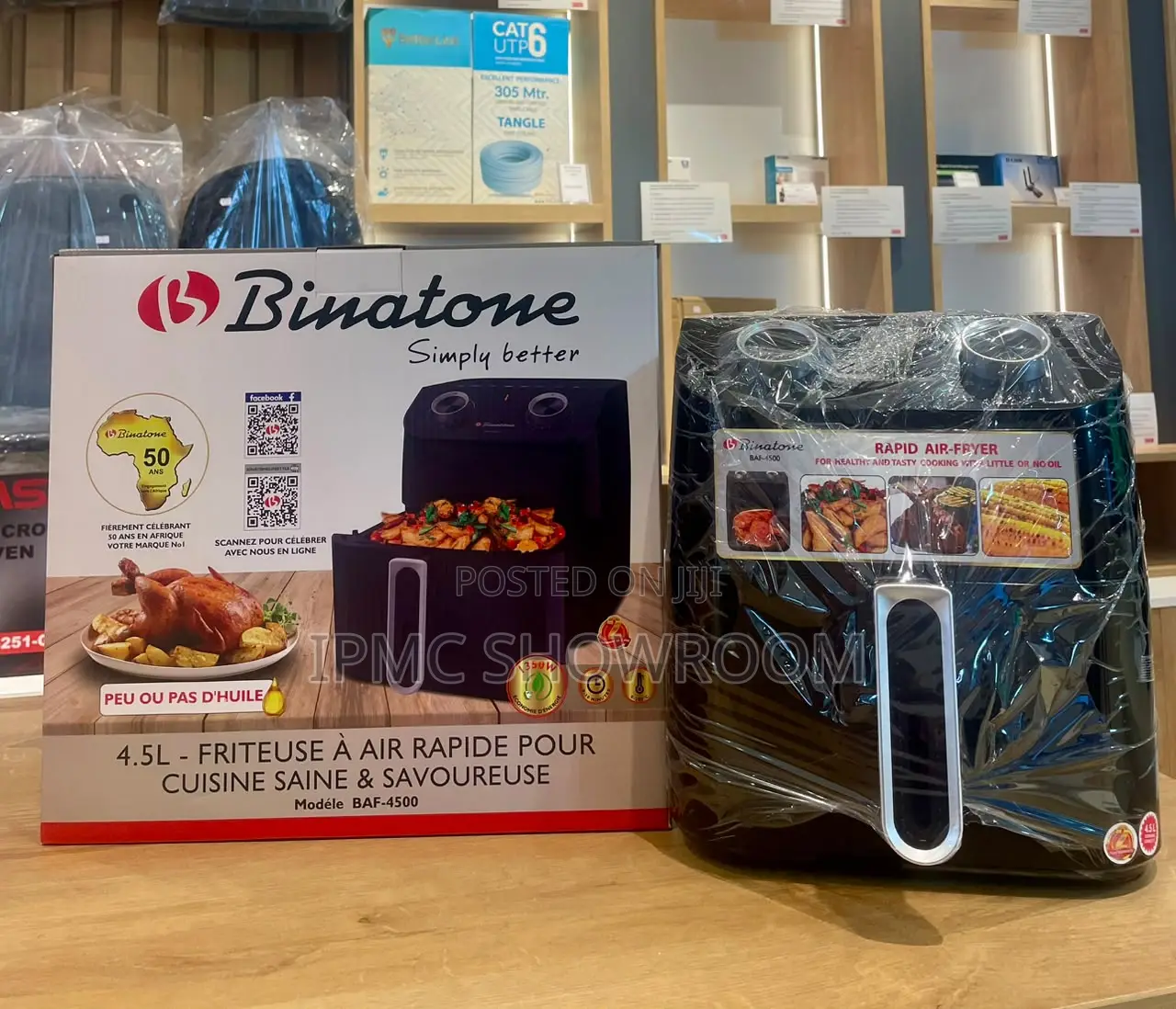 Binatone Rapid Airfryer Baf-4500 Black 45l