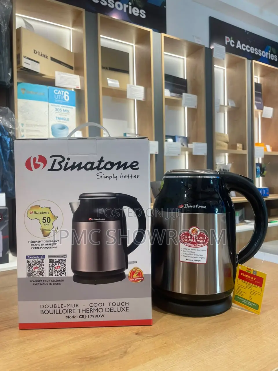 Binatone Deluxe Thermo Kettle Cej-1799dw