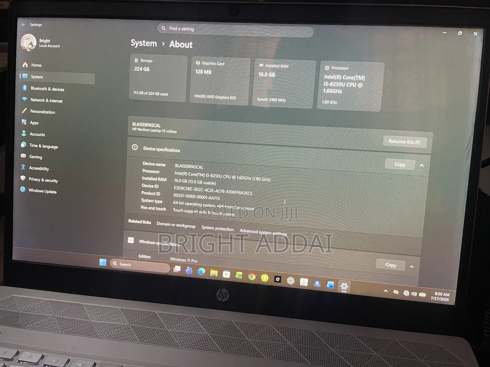 Laptop HP Pavilion 15 16GB Intel Core i5 SSD 256GB