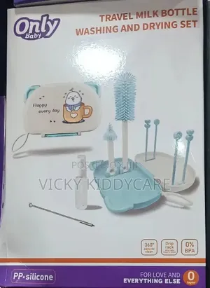 Only Baby Milk Bottle Washing and Drying Rack Set