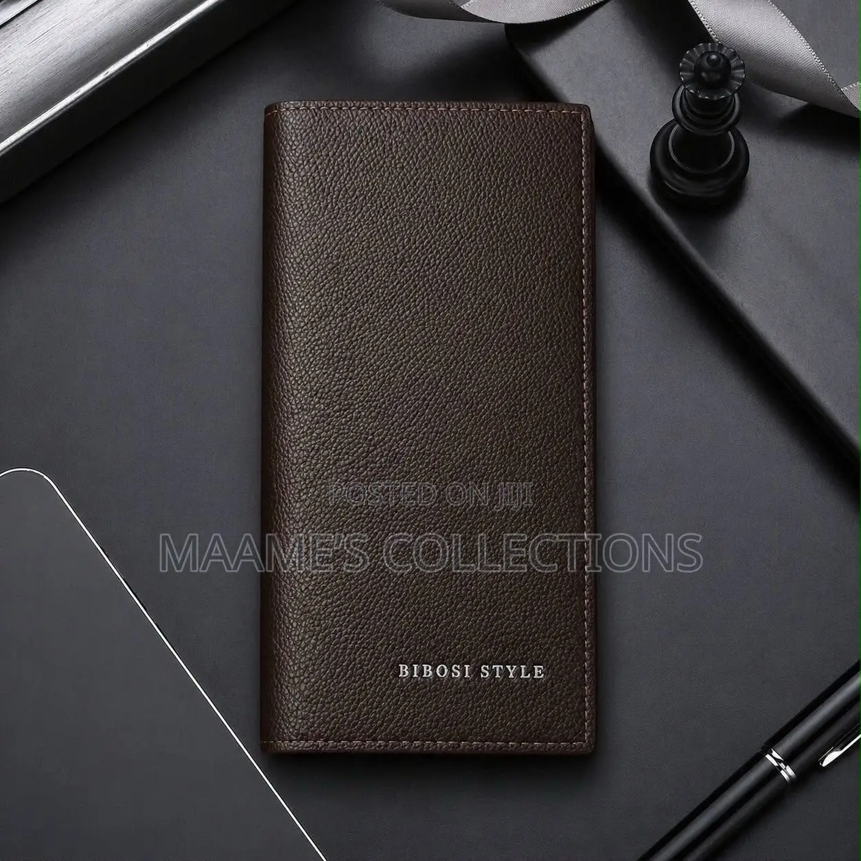 Premium Men’s Leather Long Wallet – Stylish Bi-Fold Wallet