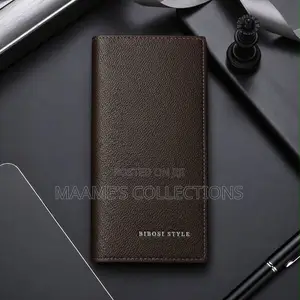 Premium Men’s Leather Long Wallet – Stylish Bi-Fold Wallet