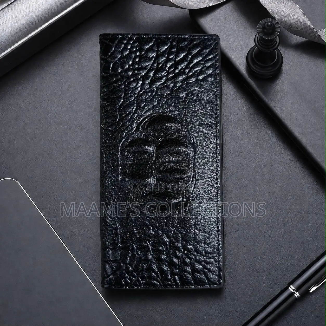 Premium Men’s Leather Long Wallet – Stylish Bi-Fold Wallet