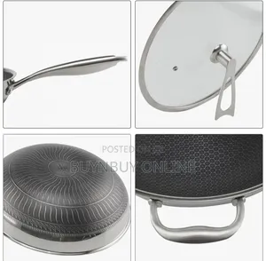 32cm Multilayer Honeycomb Stainless Steel Wok Pan