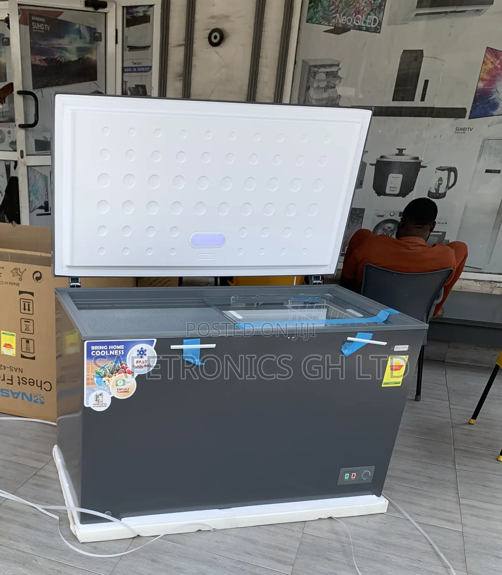 Sealed Grey Nasco 392 LTRS Chest Freezer (NAS-420S-SK)