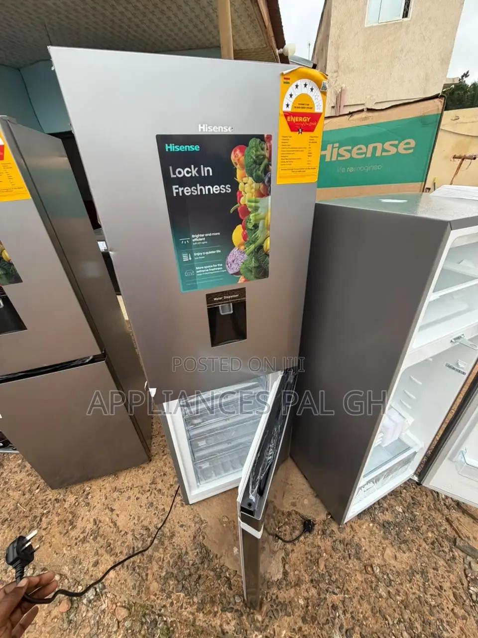 Brand New Hisense Double Door Fridge With Water Dispenser - No Frost