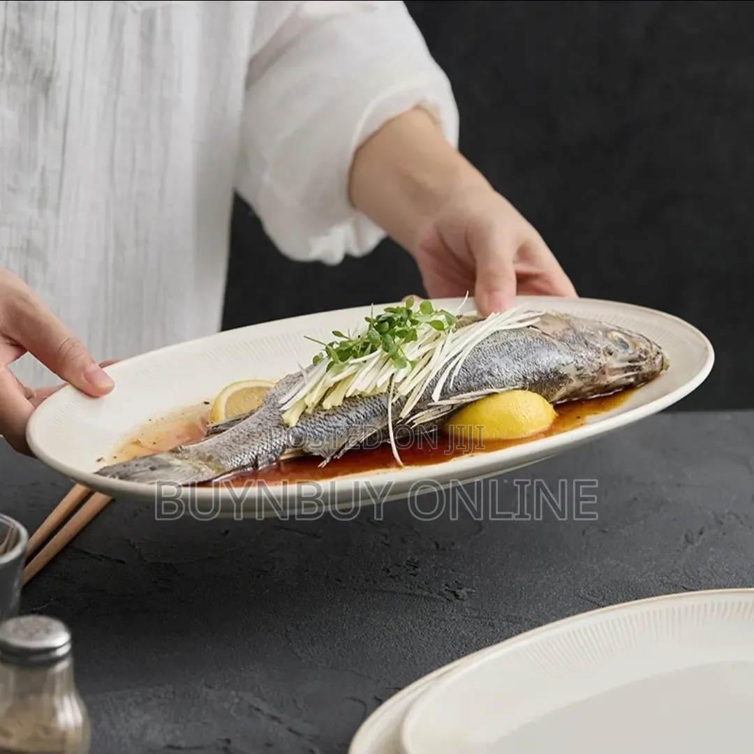 14inches Oval-Shaped Fish Dinner Plate