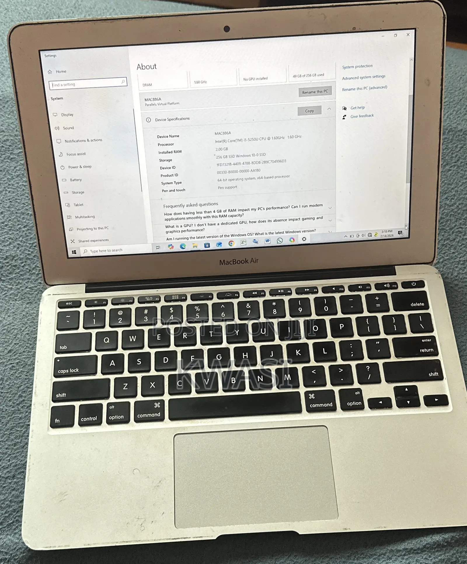 Laptop Apple MacBook 2015 2GB Intel Core i5 SSD 256GB
