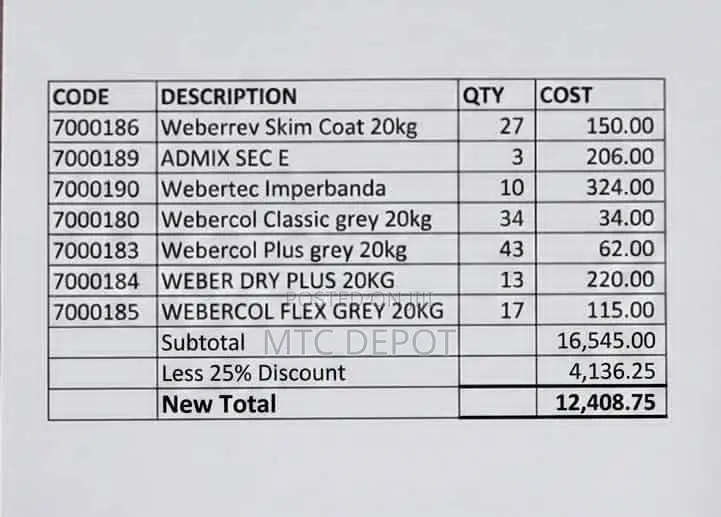 Webercol Plus Grey 20kg