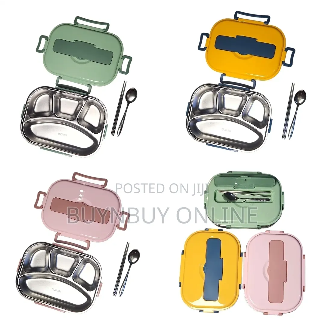 4 Grid 304 Stainless Steel Bento Lunch Box