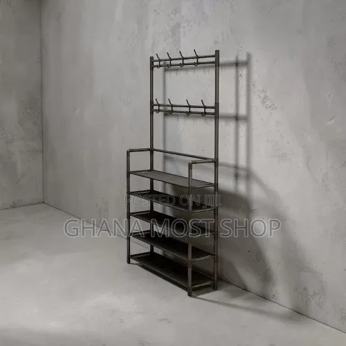 5 Tier Shoe Storage Shelf With Coat, Cap and Bags Rack(5410)