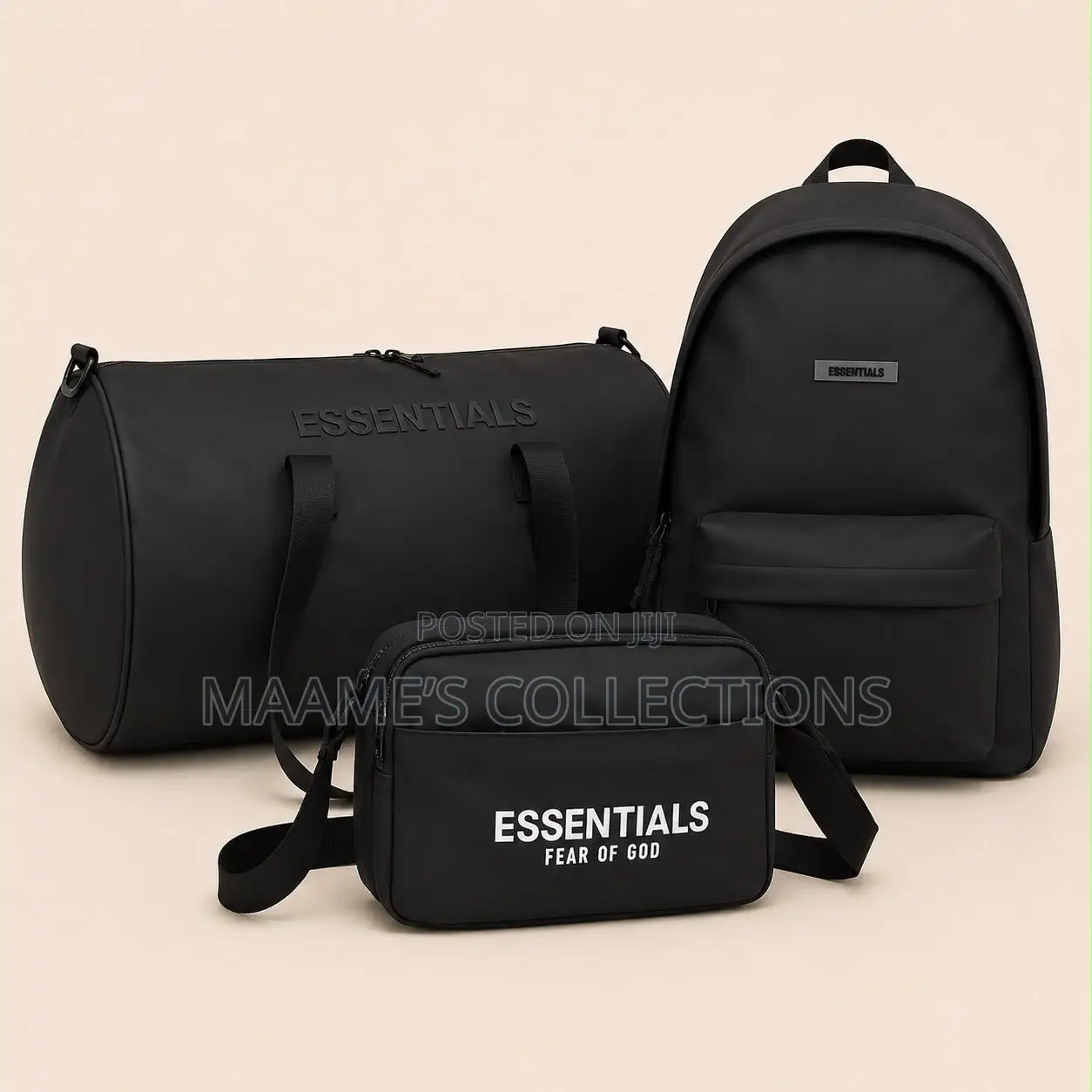 Essentials Fear God Travel Duffel Bag, Backpack and Crossbody Bag Set