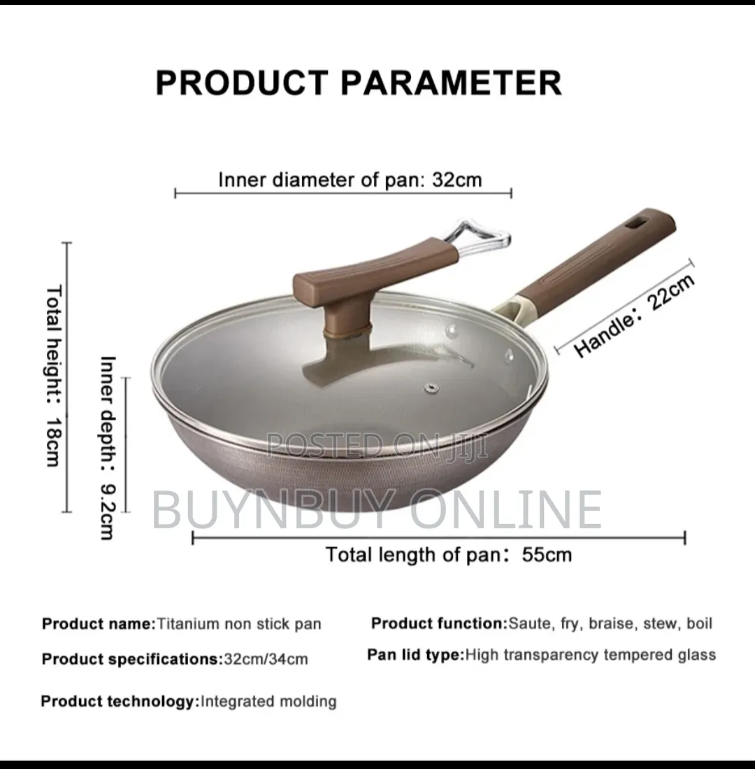 32cm/34cm Deep Wok Pan