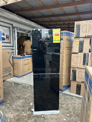 Place Your Order Black Mirror Double Door Fridge NASD-24fl Nasco