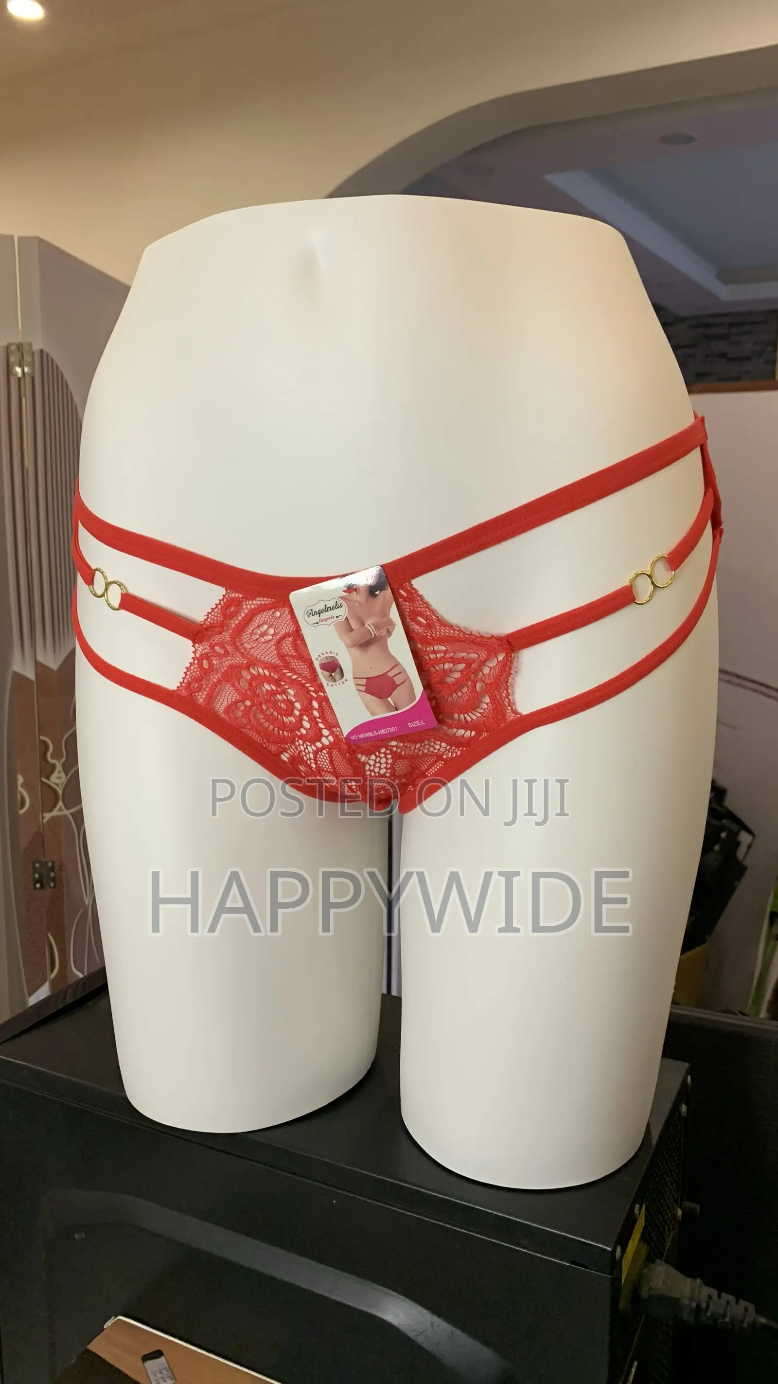 Sheer Floral Lace With Smooth Knit Back Panties - 12 Pieces