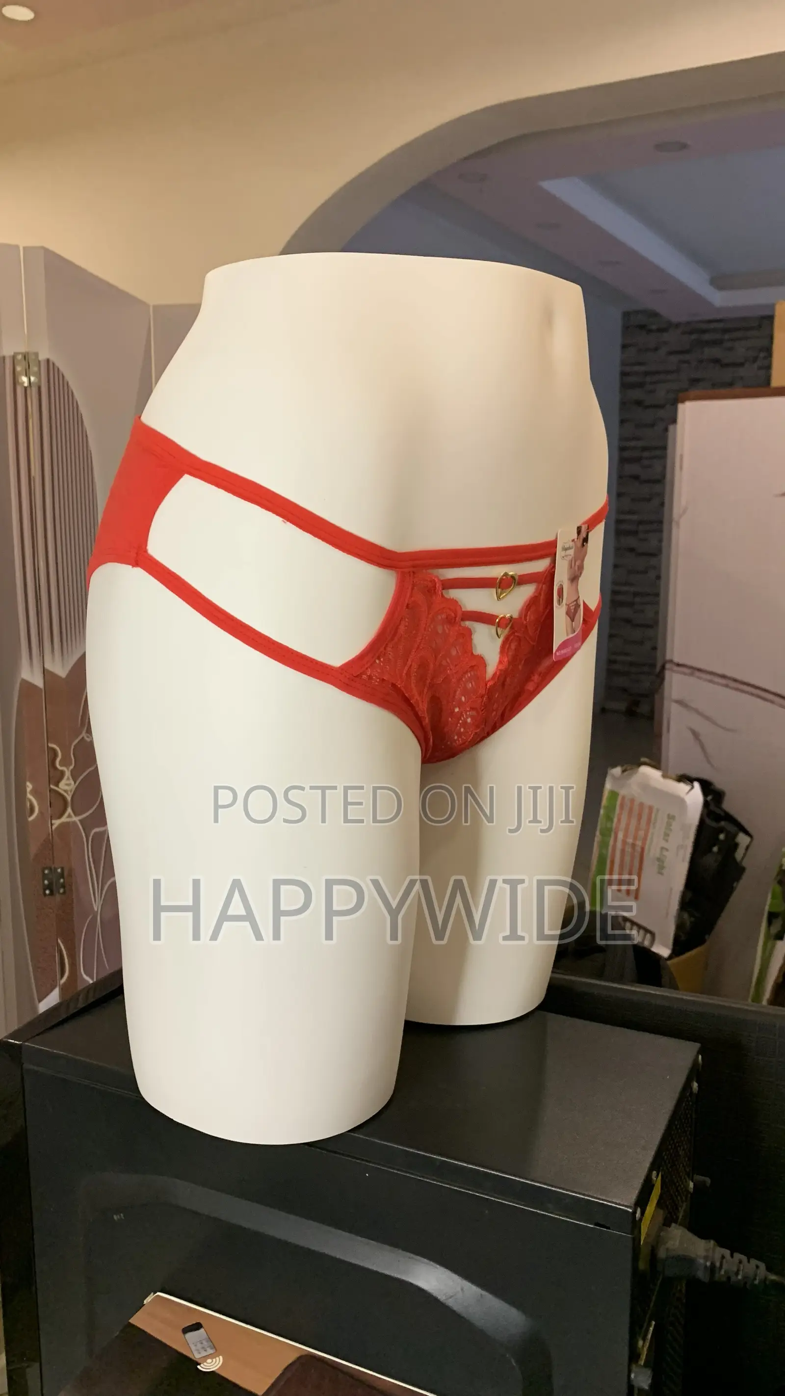 Sheer Floral Lace With Smooth Knit Back Panties - 12 Pieces