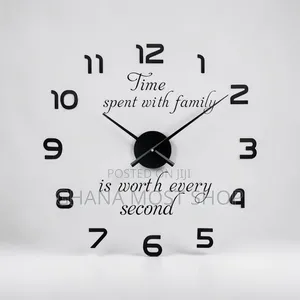 Mirror Wall Decor Clock 3d Big Diy Wallclock(1420)