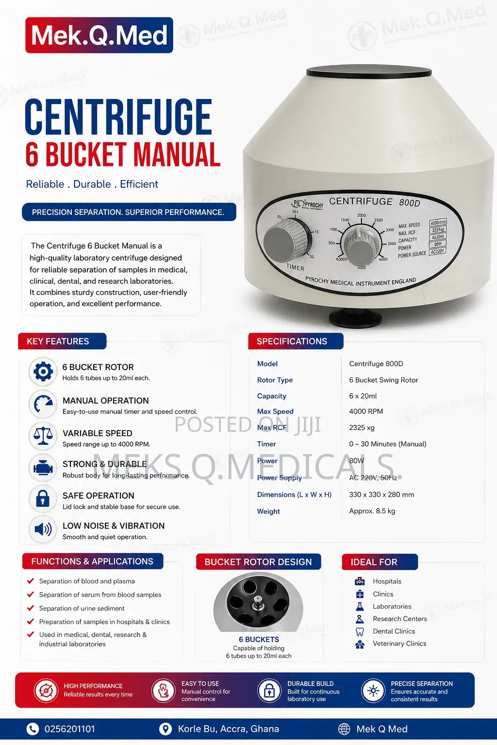 Centrifuge 6 Bucket ( Manual )