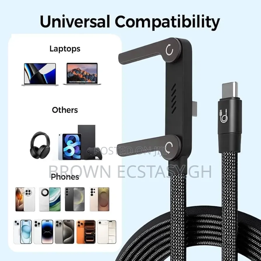 240w 2 in 1 Type C Charging Cable With Phone Holder