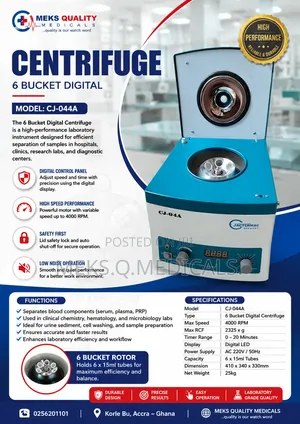 Centrifuge 6 Bucket Digital