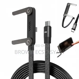 240w 2 in 1 Type C Charging Cable With Phone Holder