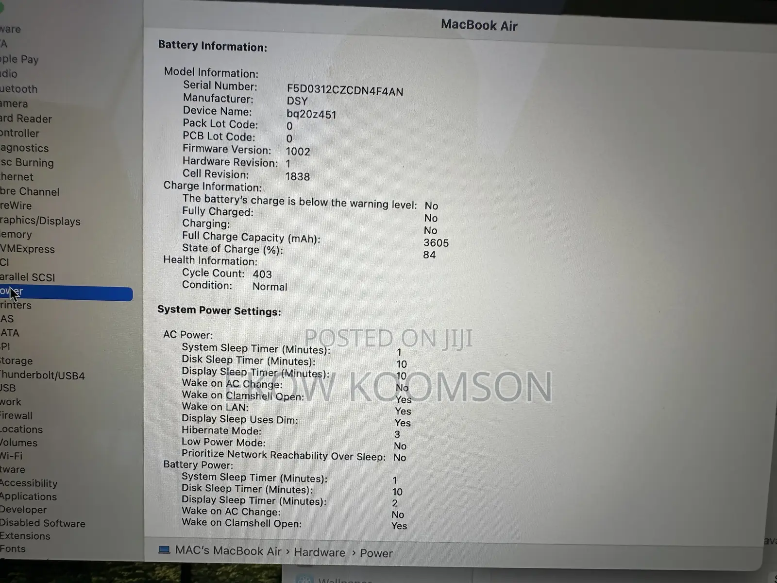 Laptop Apple MacBook Air 2020 8GB Intel Core i5 SSD 256GB