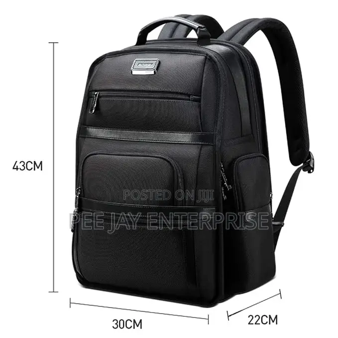 Black Premium Business Ballistic Nylon 16-Inch Laptop Backpack
