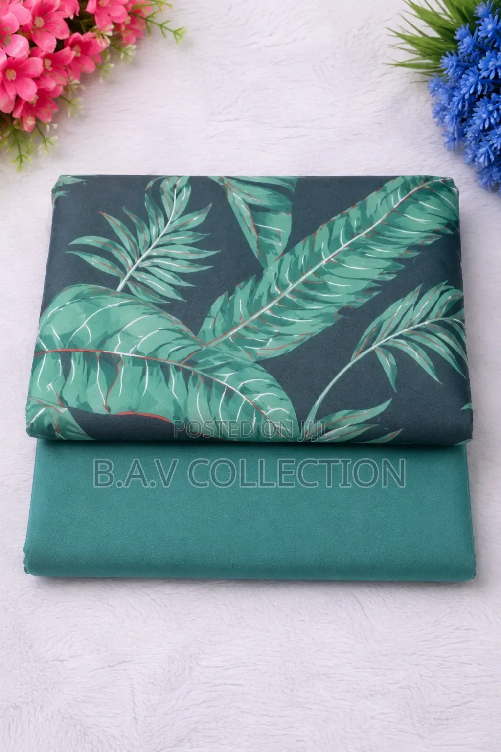 Plain and Pattern Fabric Material 4 Yards in Total 100% Cotton