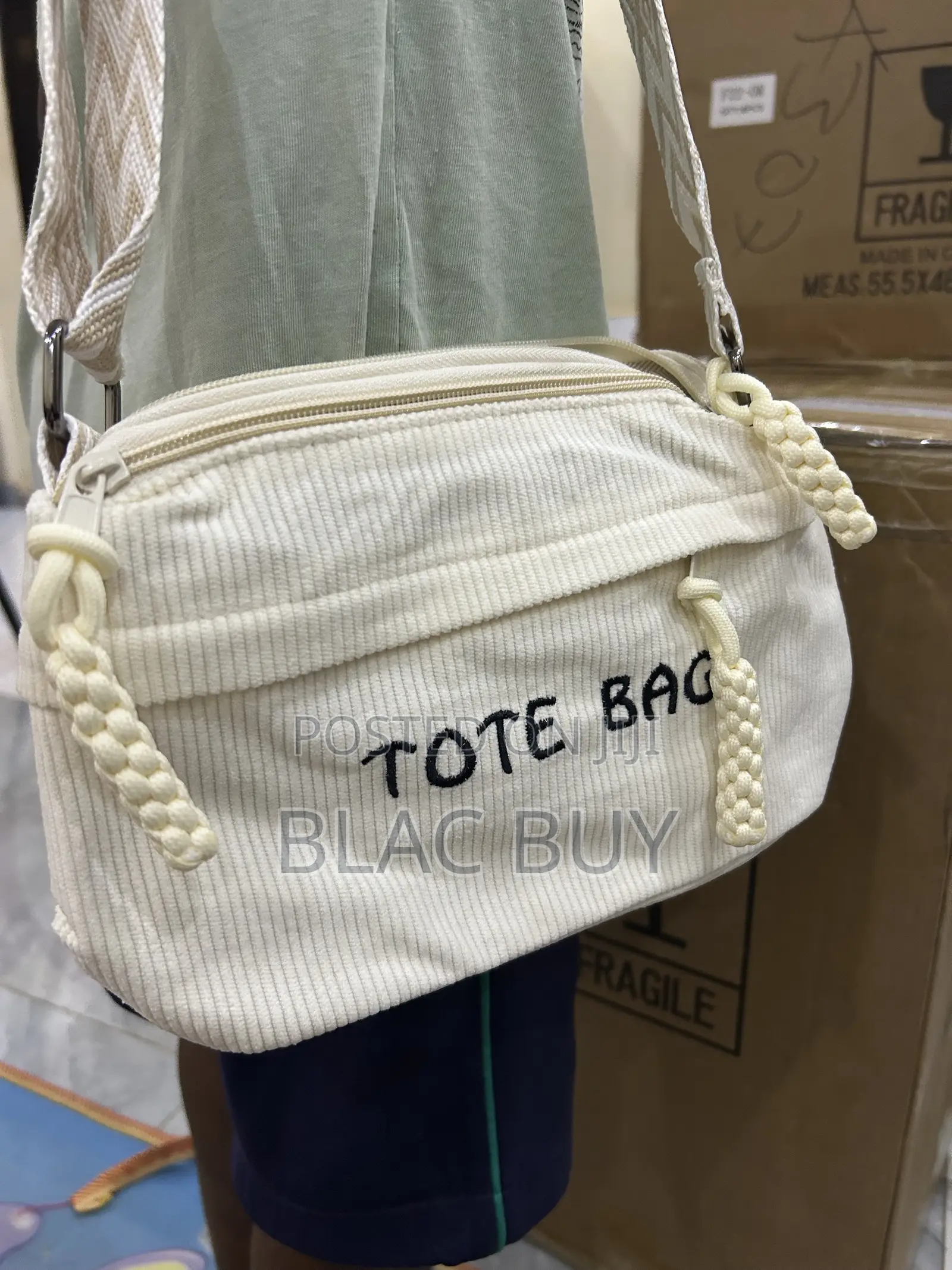 Corduroy Crossbody and Shoulder Bags for Women With Adjustable Zip