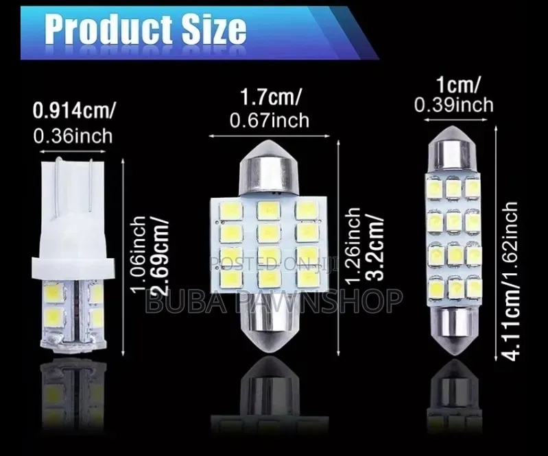 20-Piece Universal Car Interior LED Light Bulb Replacement Kit