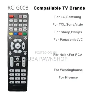RC-G008 Universal Smart TV Replacement Remote Control