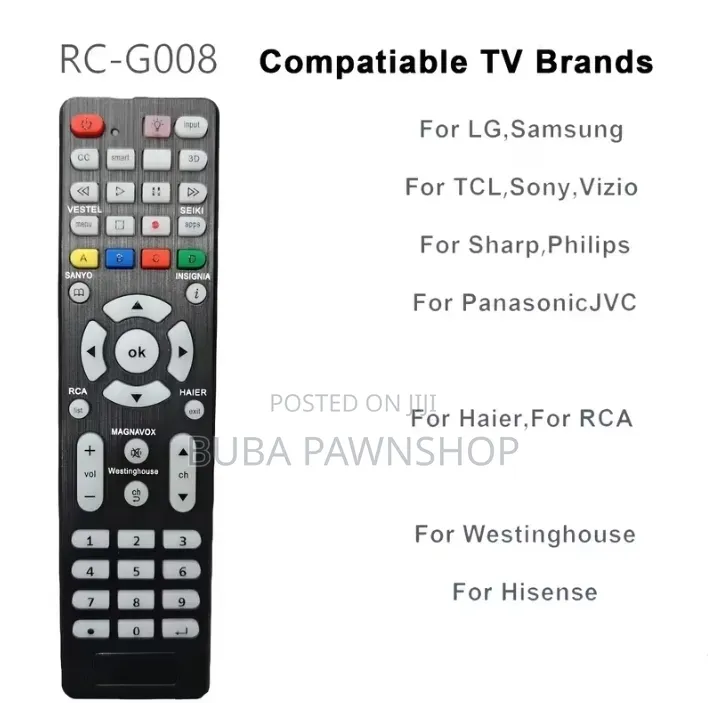 RC-G008 Universal Smart TV Replacement Remote Control