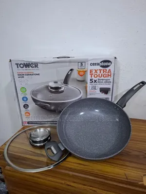 Tower 30cm Cerastone Wok and Lid From Uk