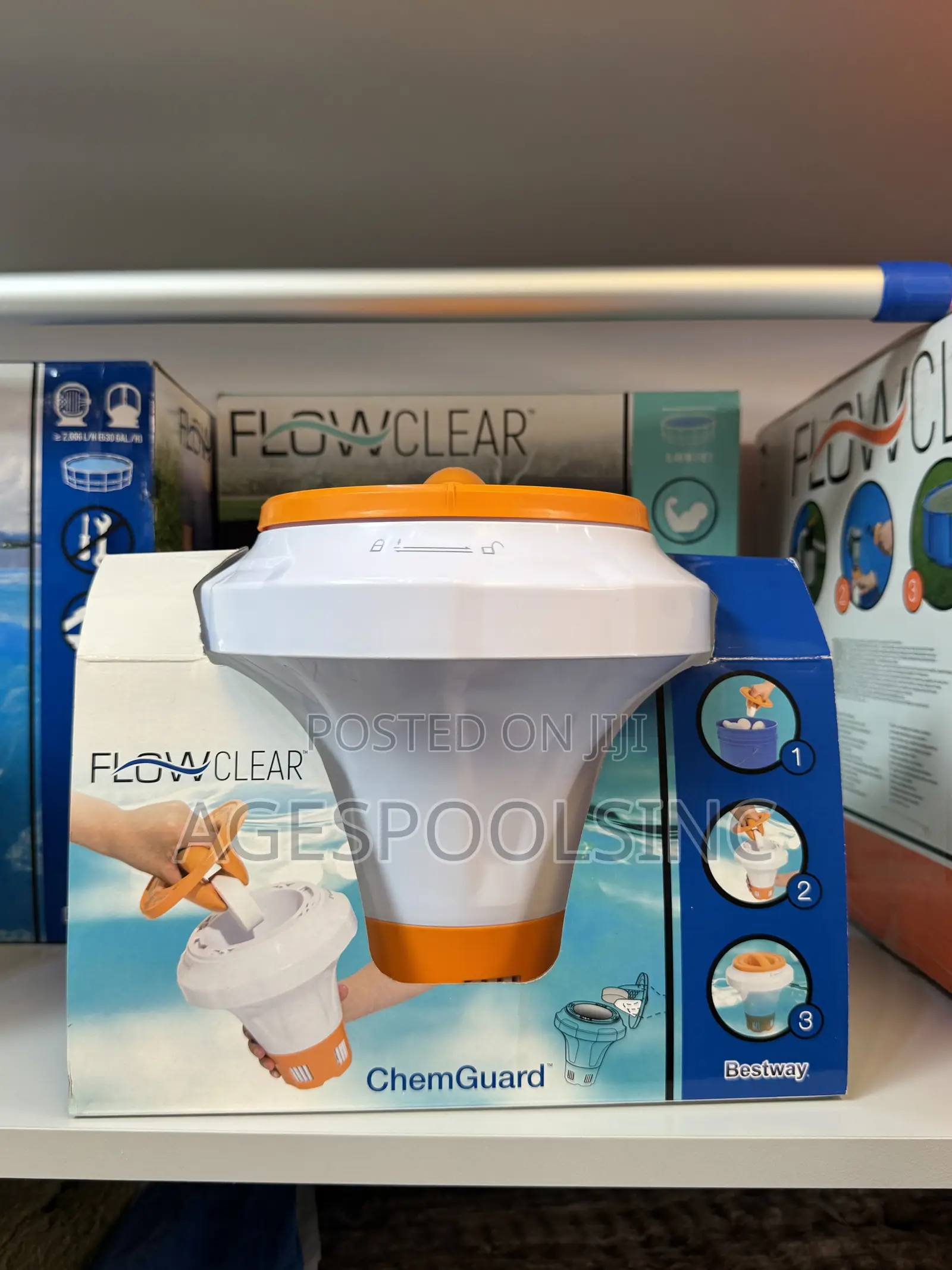 Swimming Pool Chemical Holder and Dispenser