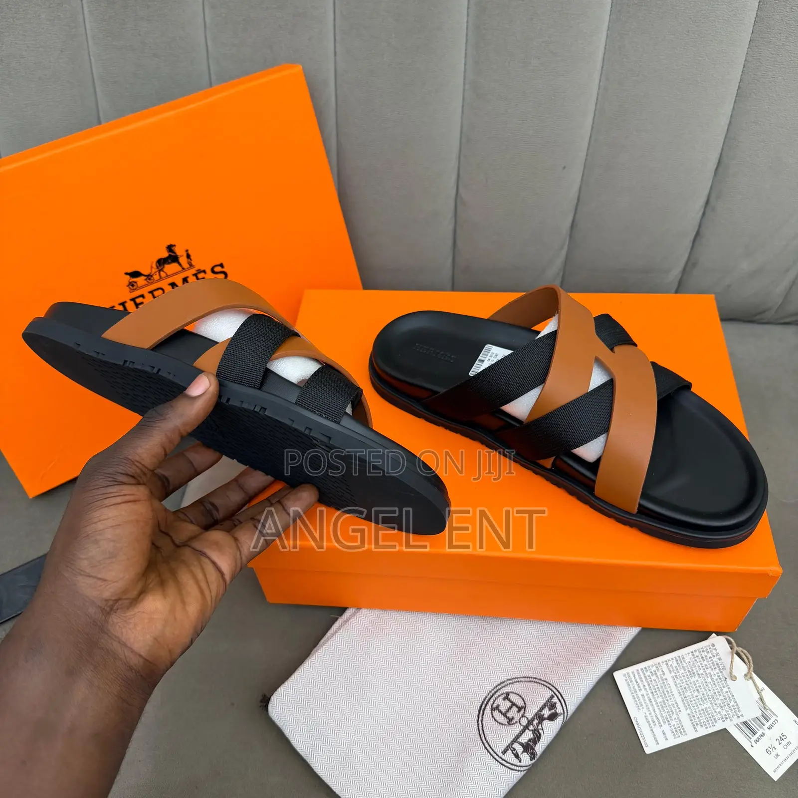 Hermes Kazimir Sandals Available in Box (Location: Adum Kumasi)
