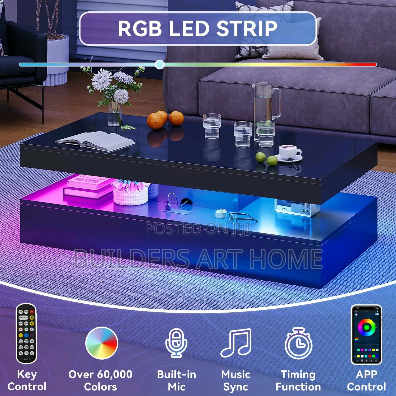 Modern Center Table (Electrical Outlet)