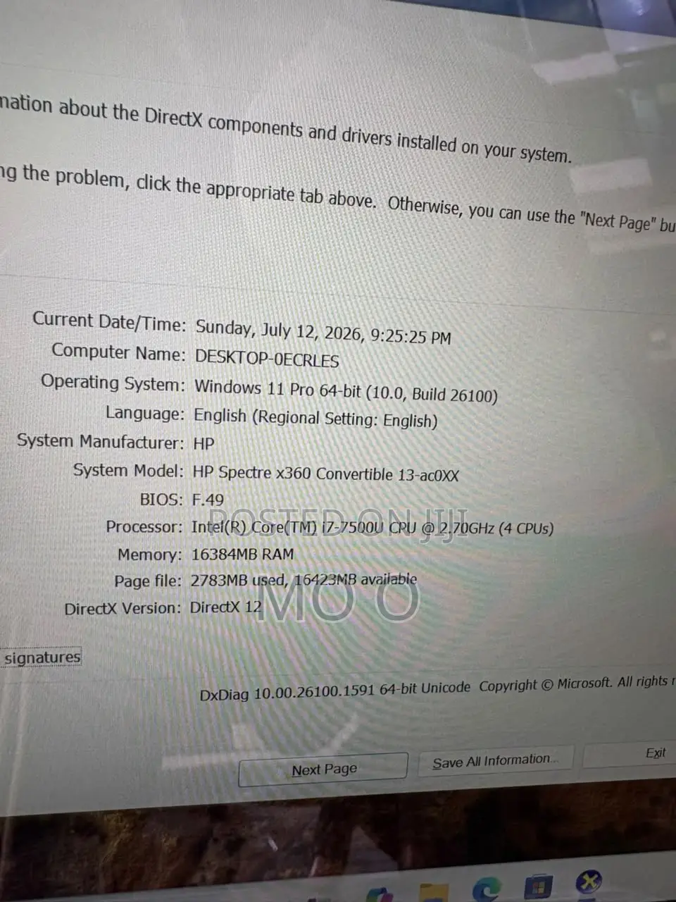 Laptop HP Spectre X360 13 16GB Intel Core i7 SSD 256GB