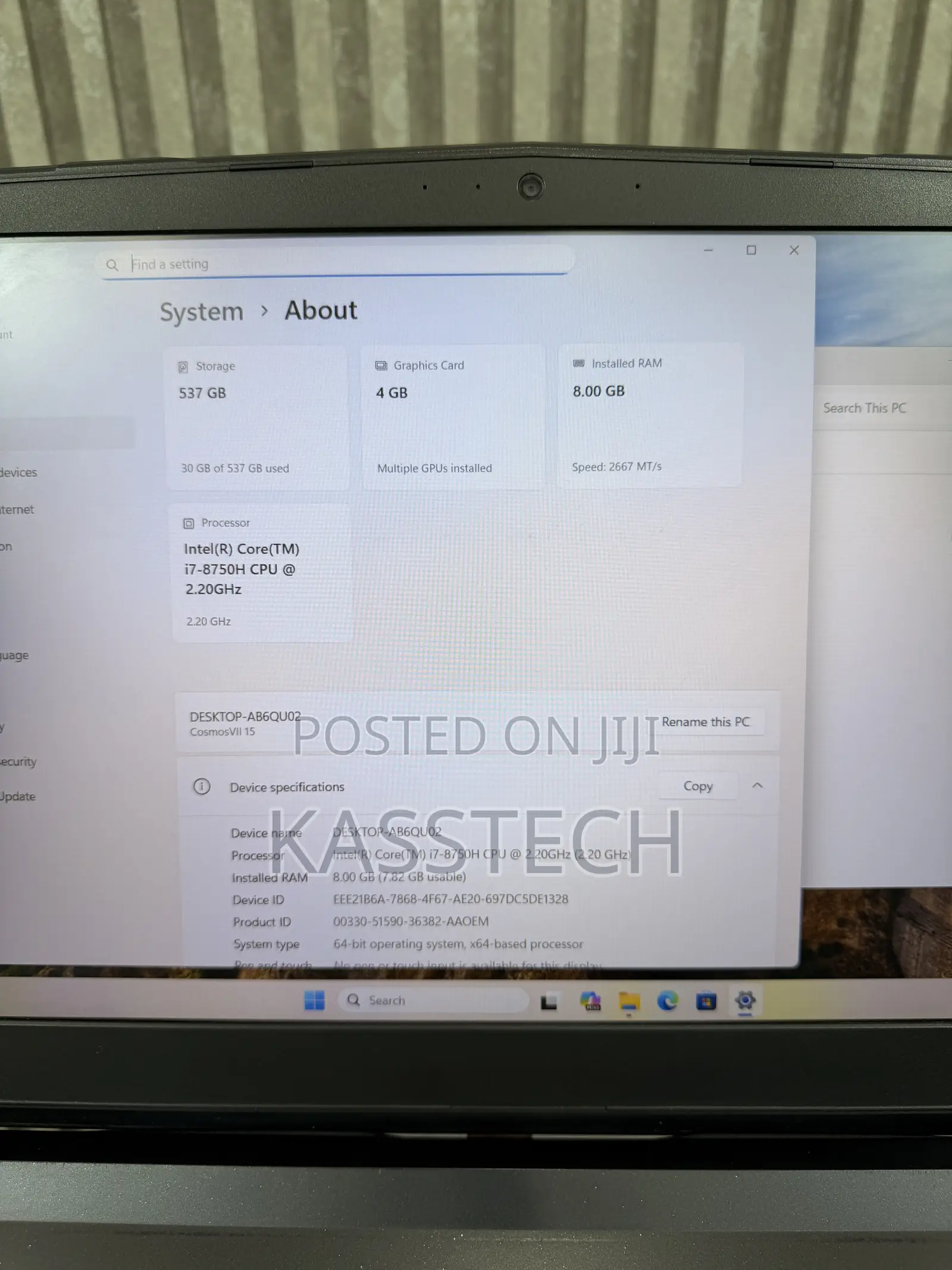 Laptop Gigabyte 16GB Intel Core i7 SSD 500GB
